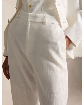 Linen High Rise Relaxed Straight Pants