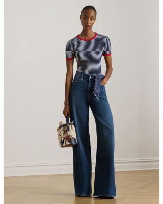 Striped Stretch Cotton Tee