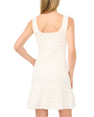 Pointelle Square Neck Sleeveless Dress