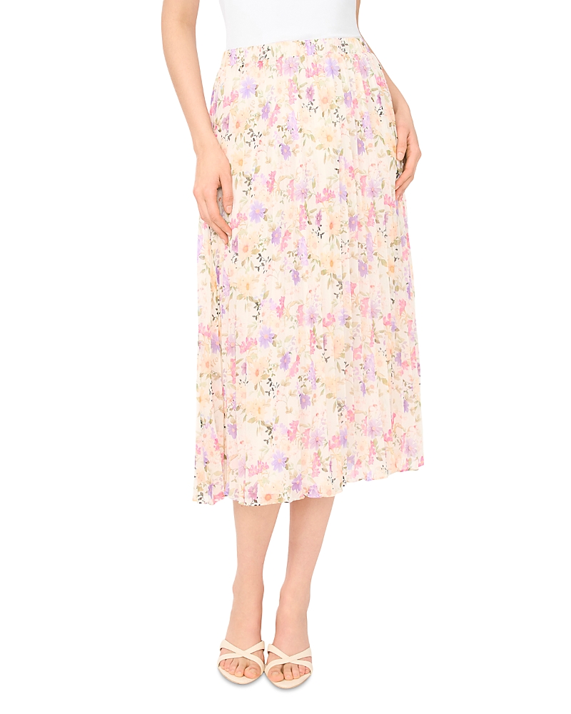 CeCe Sunburst Pleated Midi Skirt