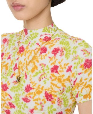  Floral Cotton Blend Top
