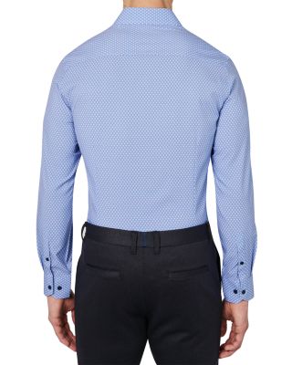 Slim Fit Concentric Geo Performance Dress Shirt
