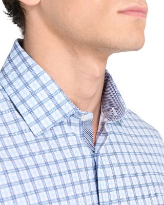 Slim Fit Plaid Performance Dress Shirt