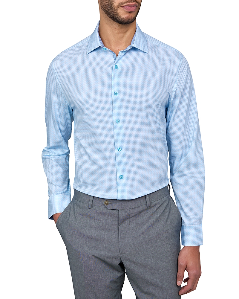 Wrk Slim Fit Flower Geo Performance Dress Shirt
