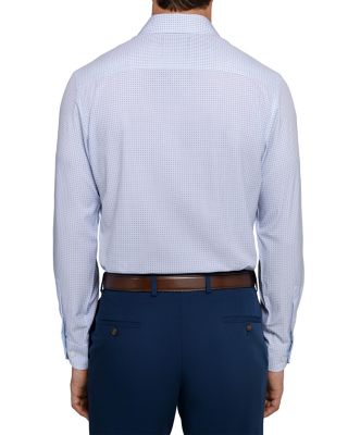 Slim Fit Interlocked Geo Performance Dress Shirt