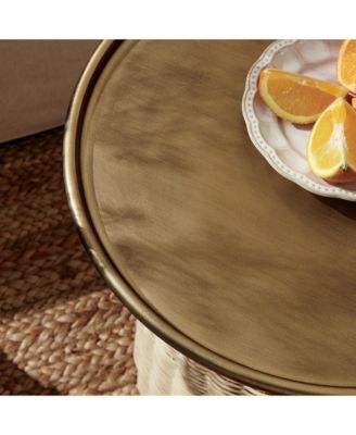 Lazaro Round Rattan Side Table