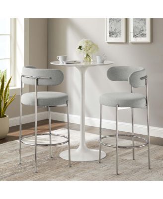 Albie Fabric Bar Stools, Set of 2