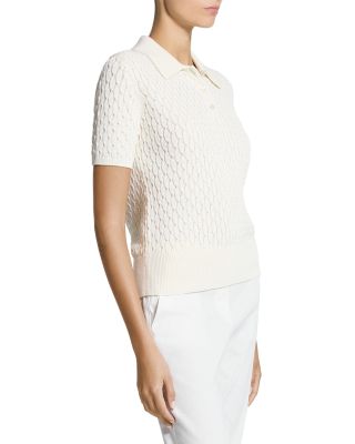 Cable Knit Polo Shirt