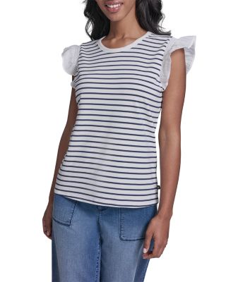 Ruffled Striped Top