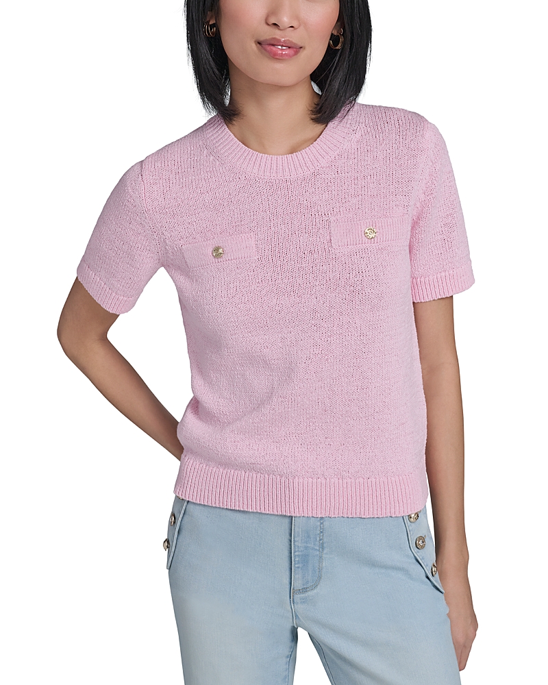 Karl Lagerfeld Paris Double Pocket Crewneck Sweater