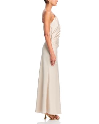 One Shoulder Charmeuse Dress - Exclusive
