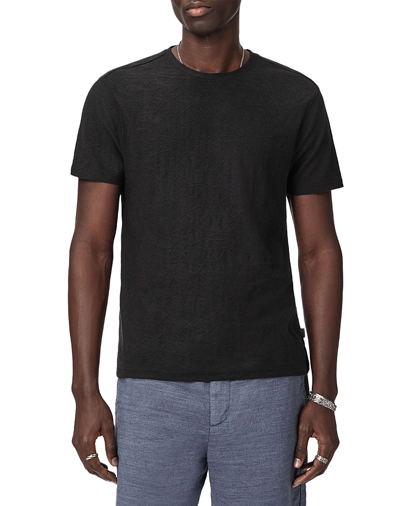 John Varvatos Rubin Crinkled Jacquard Short Sleeve Tee
