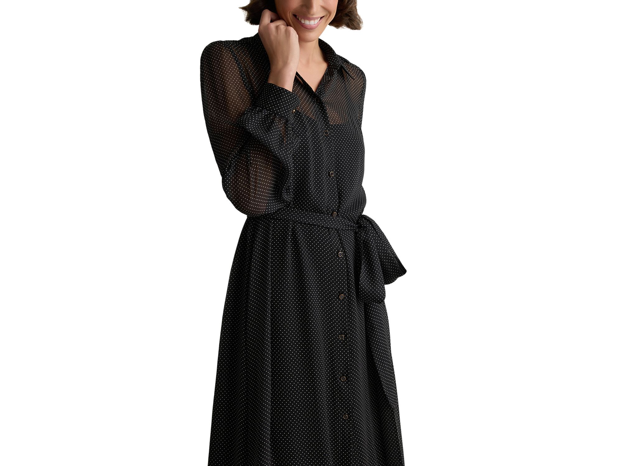 Silk Maxi Shirt Dress — Image 4