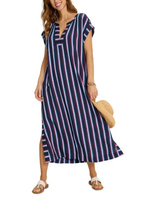 Deepsea Stripe Caftan Swim Cover-Up