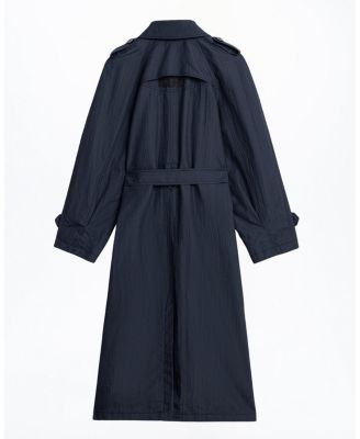 Single-Breasted Cotton Trench Coat