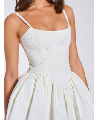  Kadi  Cotton Drop Waist Corset Mini Dress