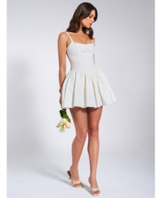  Kadi  Cotton Drop Waist Corset Mini Dress