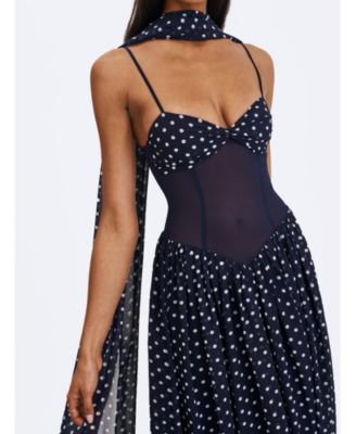  Juliette Polka Dot Chiffon Maxi Dress