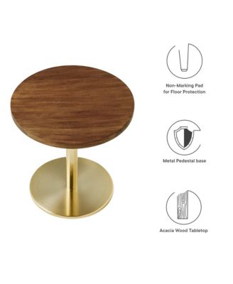 Viva Round Acacia Wood Side Table