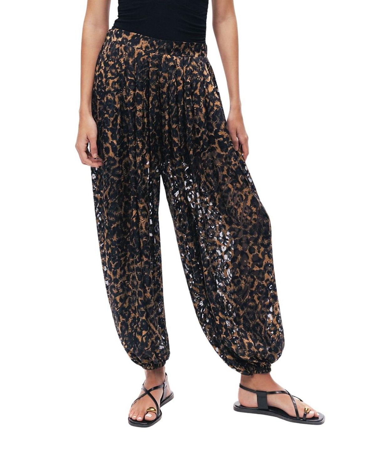 Nocturne Printed Relaxed Balloon-Leg Pants