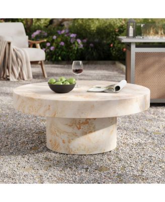 Alora Indoor - Outdoor Patio Concrete Round Coffee Table