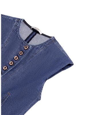 Button-Front Denim Vest