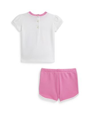 Girls' Polo Bear Jersey Tee & Terry Shorts Set - Baby