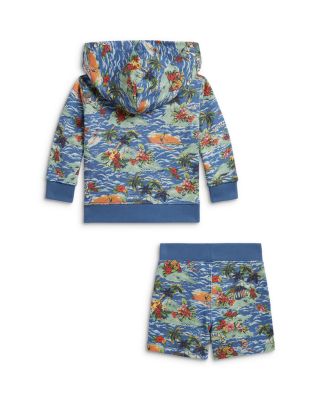 Boys' Tropical-Print Terry Hoodie & Shorts - Baby