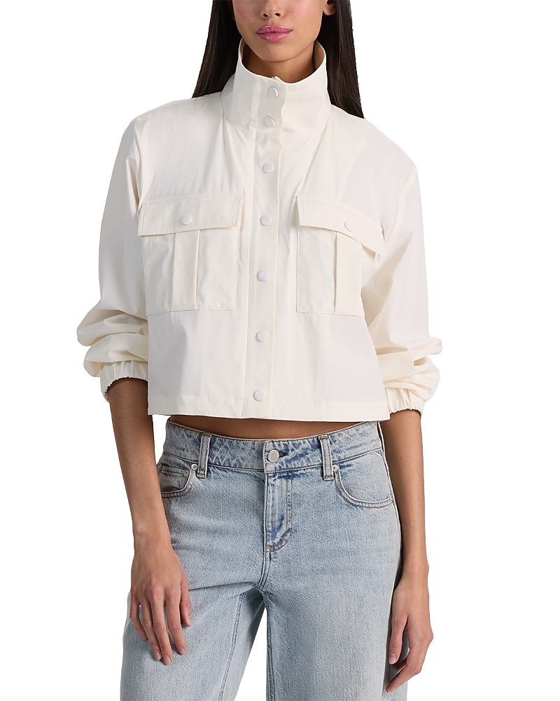 Alice and Olivia James Cropped Funnel Neck Jacket