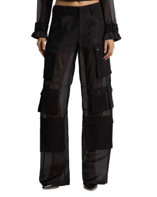 Olympia Mid Rise Sheer Pants