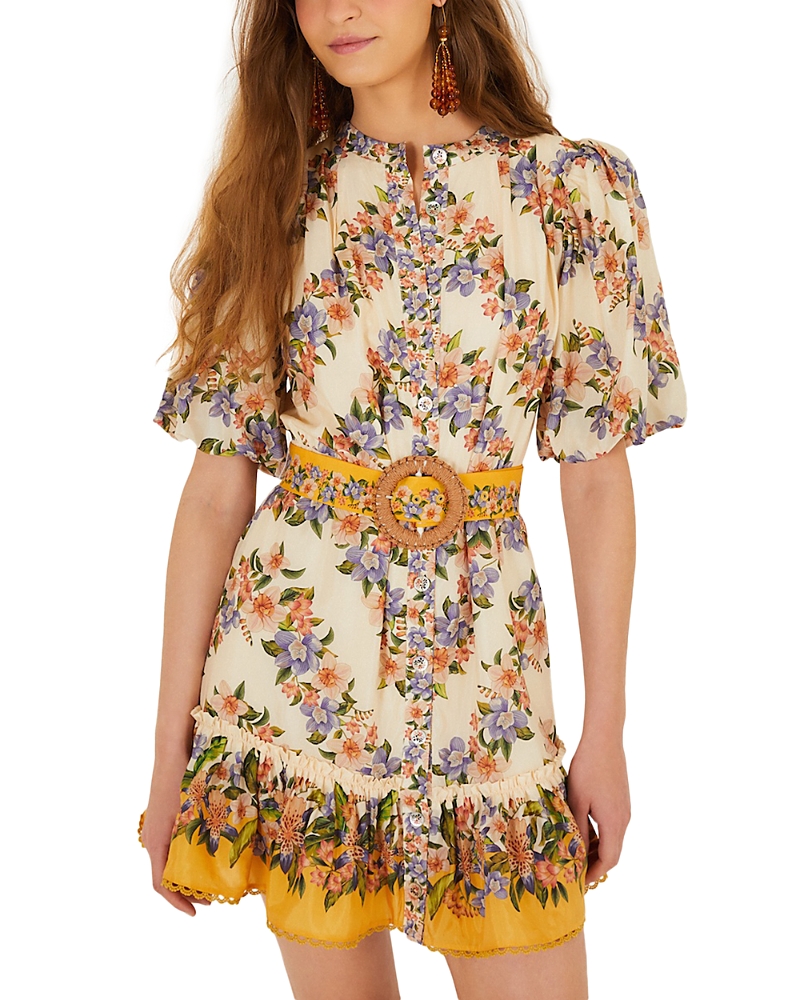 Farm Rio Hilo Stripes Sand Mini Dress