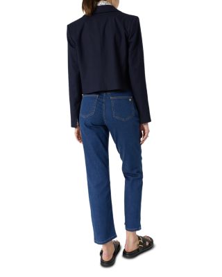 Amandyne High Rise Ankle Straight Jeans in Blue