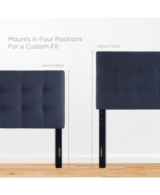 Emily Upholstered Fabric Headboard, Full