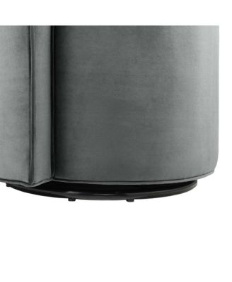 Della Performance Velvet Fabric Swivel Chair