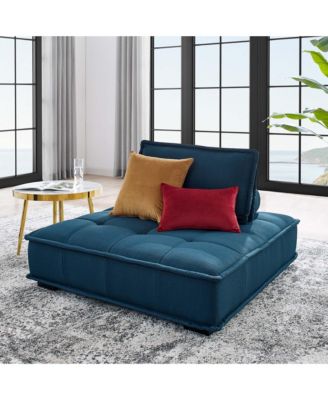 Saunter Tufted Fabric Armless Chair