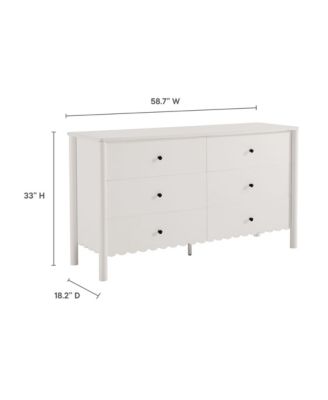 Emmeline Scalloped 6-Drawer Dresser