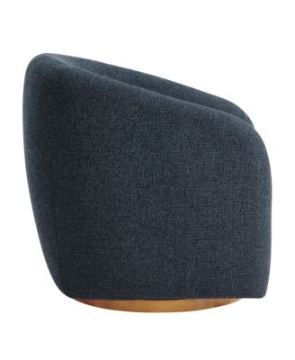 Holland Swivel Chenille Fabric Armchair