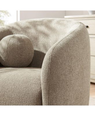 Holland Swivel Chenille Fabric Armchair