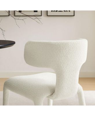 Stellan Curved Back Boucle Upholstered Dining Chair, Set of 2