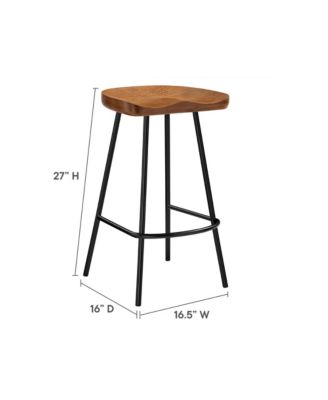 Concord Backless Wood Counter Stools, Set of 2