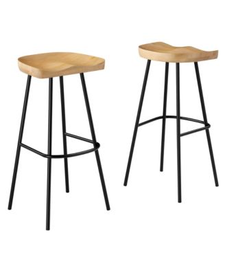 Concord Backless Wood Bar Stools, Set of 2