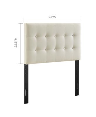 Emily Upholstered Fabric Headboard, Twin