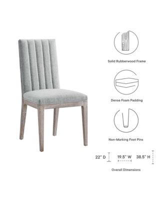 Maisonette French Vintage Tufted Fabric Fabric Dining Side Chair