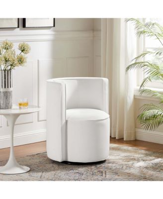 Della Performance Velvet Fabric Swivel Chair