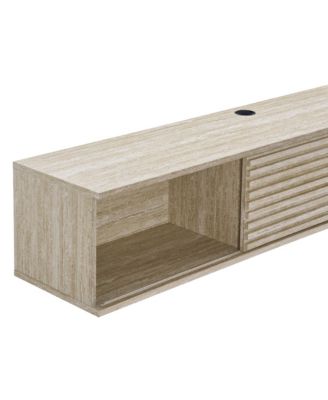 Render 70" Faux Travertine Wall-Mount Media Console TV Stand