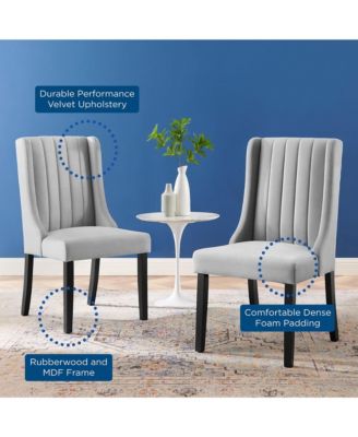 Renew Parsons Performance Velvet Dining Side Chairs, Set of 2