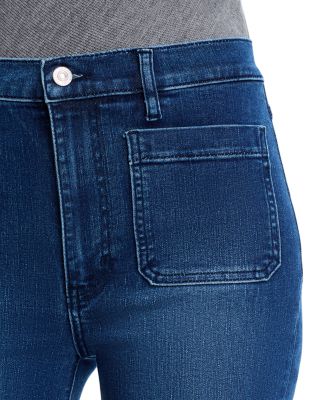 Le Sleek High Rise Patch Pocket Straight Jeans in Good Life