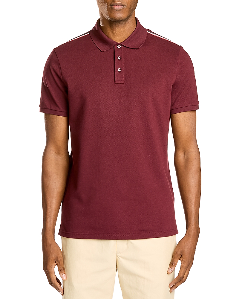 Moncler Short Sleeve Stripe Polo Shirt