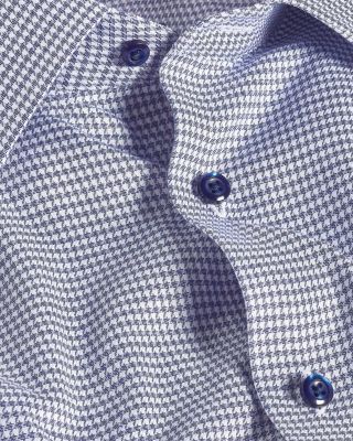 Slim Fit Stretch Twill Micro Check Dress Shirt