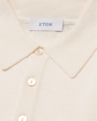 Linen Blend Knit Polo Shirt